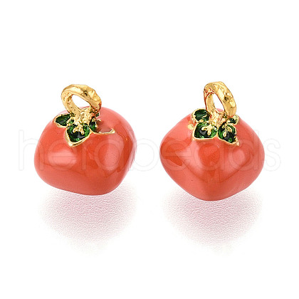 Fruit Alloy Enamel Charms ENAM-N062-06B-1