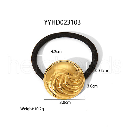 Stainless Steel Hair Tie Elastic Headband Black Hair Accessories YL7975-2-1