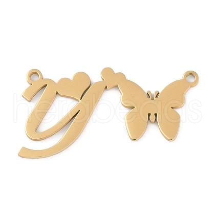 304 Stainless Steel Pendants STAS-L279-002G-Y-1