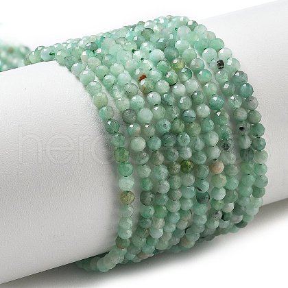 Natural Emerald Beads Strands G-A026-A01-3mm-1