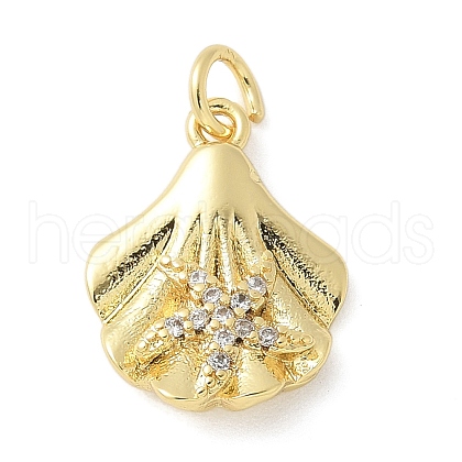 Brass Micro Pave Cubic Zirconia Pendants KK-K298-12G-1
