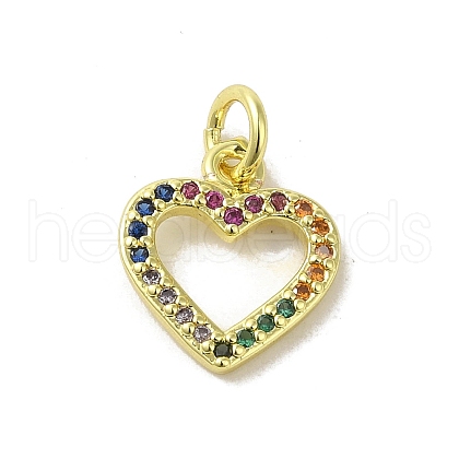 Real 18K Gold Plated Brass Pave Cubic Zirconia Pendants KK-M283-08B-02-1