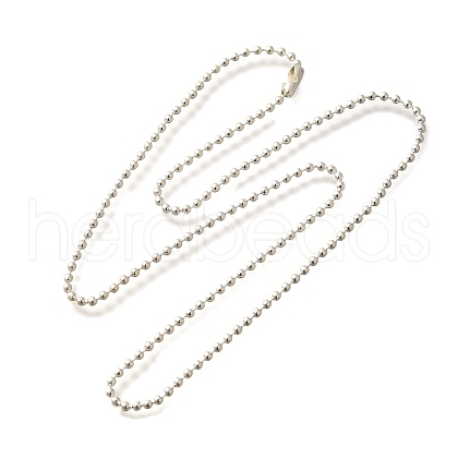 Brass Ball Chain Necklaces NJEW-M313-01S-1