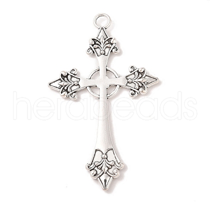 Cross Tibetan Style Alloy Big Pendants X-TIBEP-Q058-04AS-LF-1