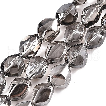 Electroplate Glass Beads Strands EGLA-T021-10L-1