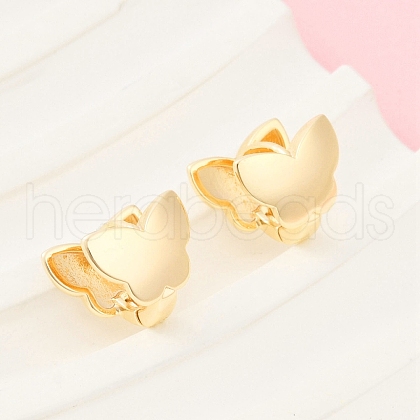 Brass Hoop Earrings EJEW-Q016-06G-1