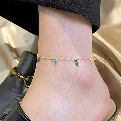 316L Surgical Stainless Steel Charm Anklets for Women FS-WG47470-22-1