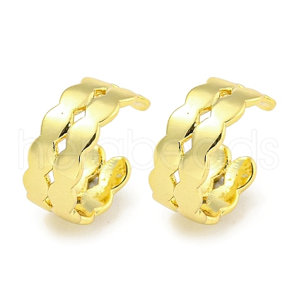 Brass Cuff Earrings for Women EJEW-C104-047G-1