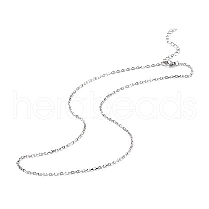 Non-Tarnish 304 Stainless Steel Cable Chain Necklace for Men Women STAS-B039-05P-1