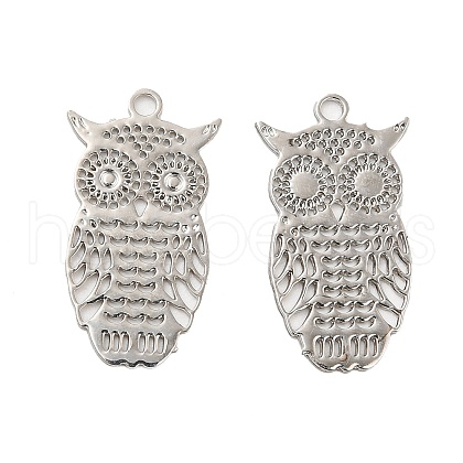 Long-Lasting Plated Brass Filigree Pendants KK-K336-29P-1