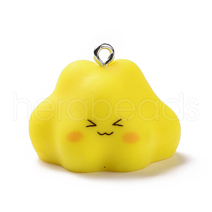 Opaque Resin Pendants RESI-D063-03C-1