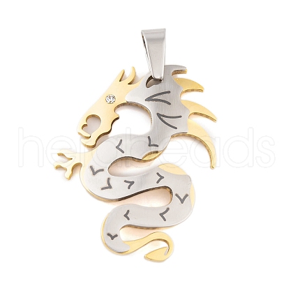 304 Stainless Steel Pendants STAS-K283-03G-1