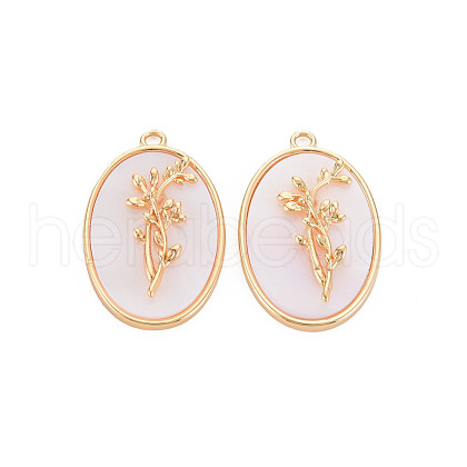 Brass Birth Floral Pendants KK-S364-294-1