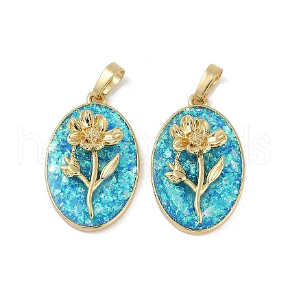 Rack Plating Brass Pendants KK-U032-91G-12-1