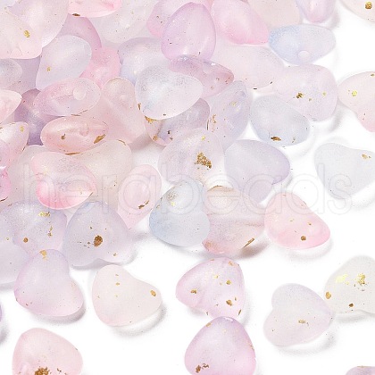 Frosted Transparent Acrylic Beads OACR-F013-05-1