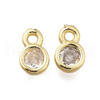 Brass Rhinestone Pendants KK-V002-29G-1