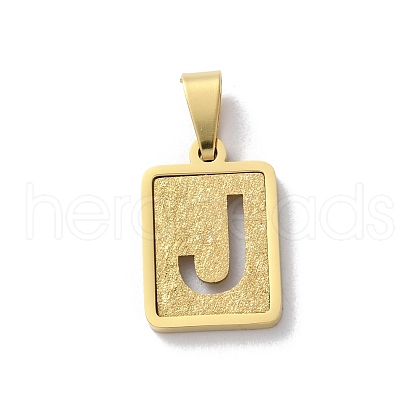 304 Stainless Steel Alphabet Pendants STAS-S152-01G-J-1