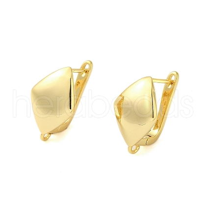 Brass Hoop Earrings Findings KK-B089-41G-1