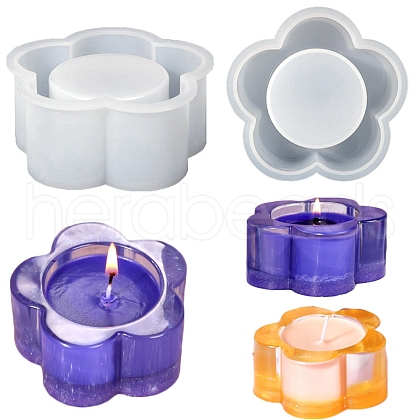 Flower DIY Tealight Candle Holder Molds CAND-PW0013-33-1