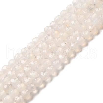 Natural White Agate Beads Strands G-G580-4mm-01-1