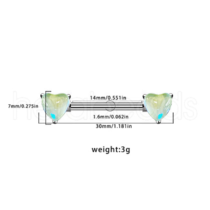 316L Surgical Stainless Steel & Acrylic Nipple Rings WG5A247-05-1