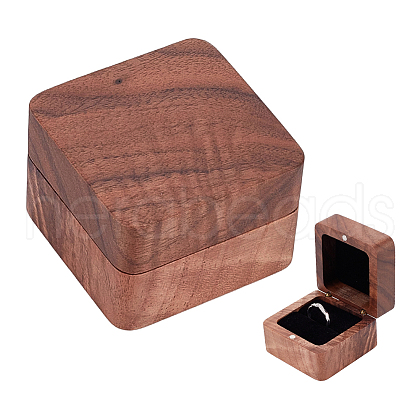 Square Wood Ring Storage Boxes CON-WH0087-52B-1