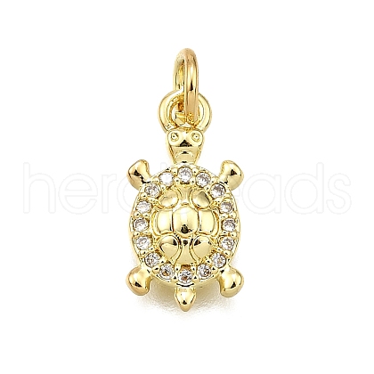 Brass Micro Pave Cubic Zirconia Pendants KK-Z100-16G-1