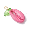 Natural Dyed Cowrie Shell Pendants PALLOY-JF03992-4
