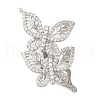 Brass Micro Pave Clear Cubic Zirconia Fold Over Clasps KK-G505-24C-P-1