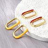 Oval Brass Hoop Earrings EJEW-D314-03G-3