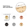   360Pcs 6 Style 2 Sizes Brass Beads KK-PH0001-71-WH-2
