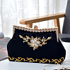 3.8M Ethnic Style Iron on/Sew on Embroidery Flower Polyester Lace Trim Ribbon OCOR-WH0070-121A-5