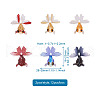 12Pcs 6 Style Cellulose Acetate(Resin) Pendants KY-TA0001-19-11