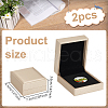 Rectangle PU Leather Badge Storage Gift Boxes CON-WH0085-91-2