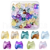 50Pcs 9 Style Transparent Spray Painted Glass Beads GLAA-FS0001-50-1
