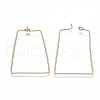 Brass Earring Hooks X-KK-T038-425G-2