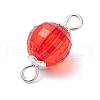Acrylic Square Cut Round Links Connector Charms PALLOY-JF02781-4