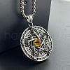 Fashionable Stainless Steel Pentagon Dragon Eye Pendant Necklaces for Men VO8824-3