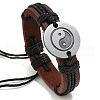 Adjustable Cowhide Cord Bracelets for Men BJEW-PW0001-01A-1