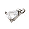 Brass Micro Pave Cubic Zirconia Pendants KK-D356-08D-P-2
