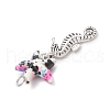 7Pcs 7 Styles Dyed Synthetic Turquoise Starfish & Alloy Sea Animals Pendants PALLOY-JF03754-05-5