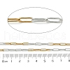 304 Stainless Steel Two Tone Paperclip Chains CHS-Z005-05GP-3