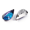 Embossed Glass Rhinestone Pendants GLAA-J101-06B-001BB-2