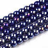 Electroplate Opaque Glass Beads Strands GLAA-T032-P4mm-AB03-1