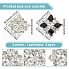 GOMAKERER 2 Pairs 2 Colors Glass Rhinestone Shoe Decorations AJEW-GO0001-88-2