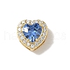 Brass Micro Pave Cubic Zirconia Beads KK-I276-46G-06-1