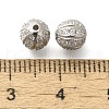 925 Sterling Silver Micro Pave Clear Cubic Zirconia Beads STER-U006-01P-2