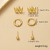 3 Pairs Sweet Bowknot Brass Earring Sets LE1434-3