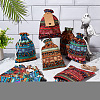  24Pcs 4 Colors Bohemian Rectangle Geometric Print Linenette Drawstring Bags ABAG-NB0001-88B-5