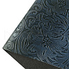 Embossed Flower Pattern Imitation Leather Fabric PW-WG18445-03-1